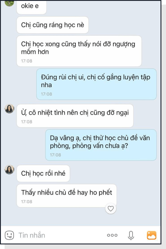 feed back Hà Thị Vân