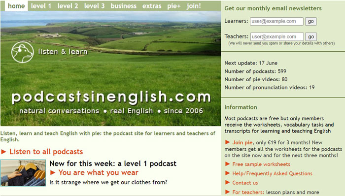 Luyện nghe tiếng anh giao tiếp với podcasts in Englishnhanh chóng