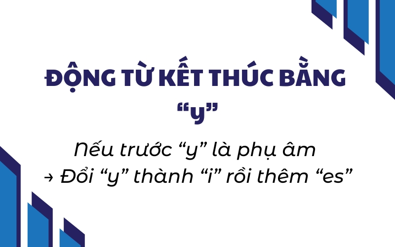 động từ kết thúc bằng y