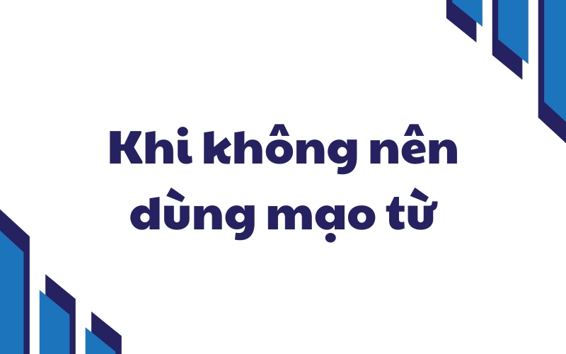 khi không nên dùng mạo từ trong câu