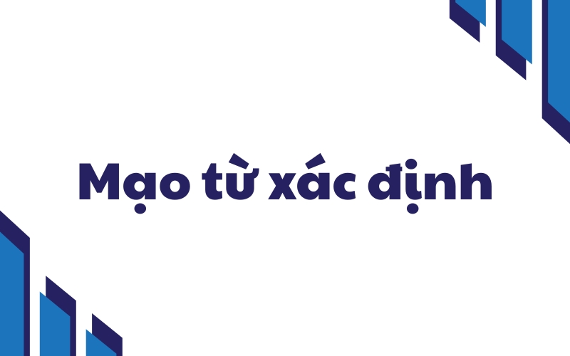 mạo từ xác định 