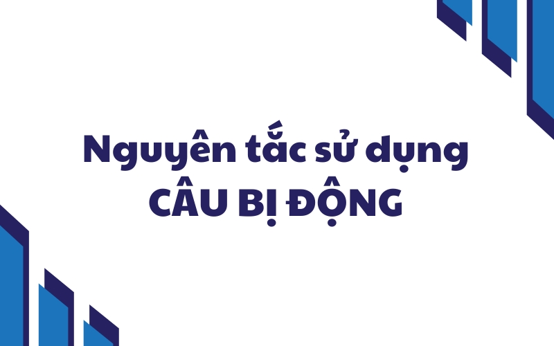 nguyên tắc sử dụng câu bị động