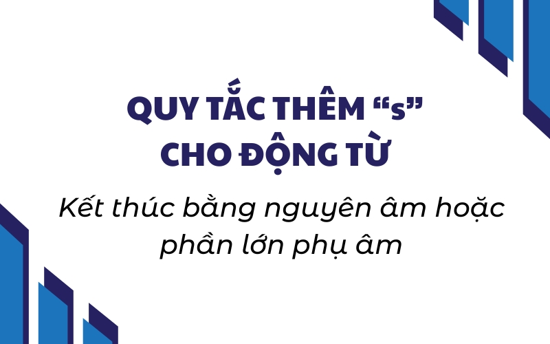 thêm s cho động từ