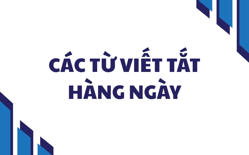 các từ viết tắt hàng ngày