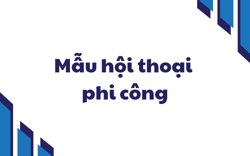 mẫu hội thoại phi công