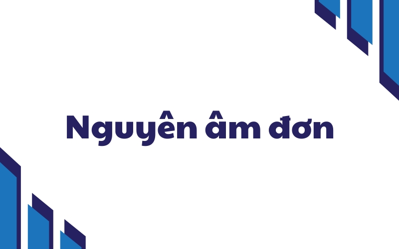 nguyên âm đơn