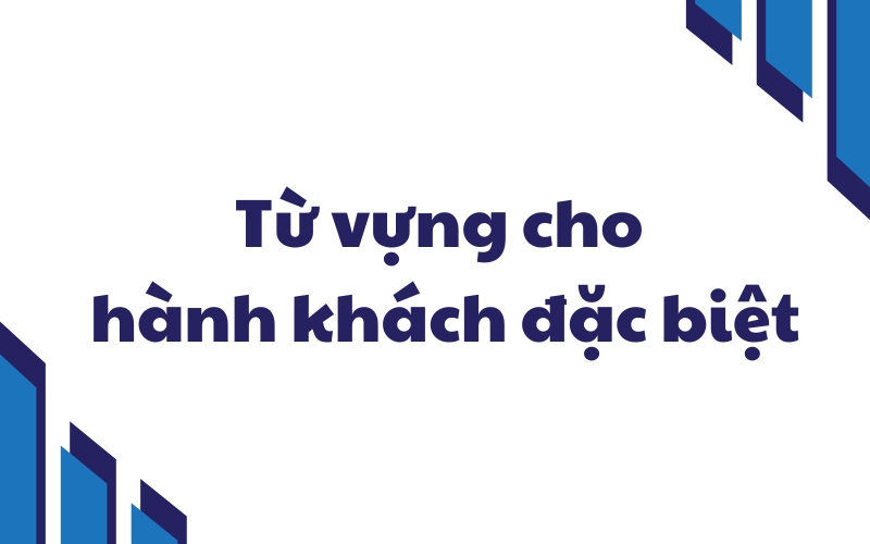 từ vựng tiếp viên hàng không cho hành khách đặc biệt